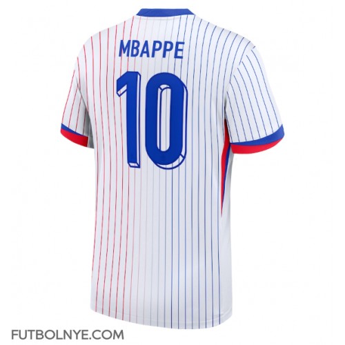 Camiseta Francia Kylian Mbappe #10 Visitante Equipación Eurocopa 2024 manga corta